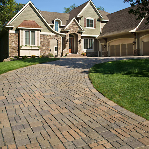 Driveway hardscape durable paver stone Fort Worth Texas