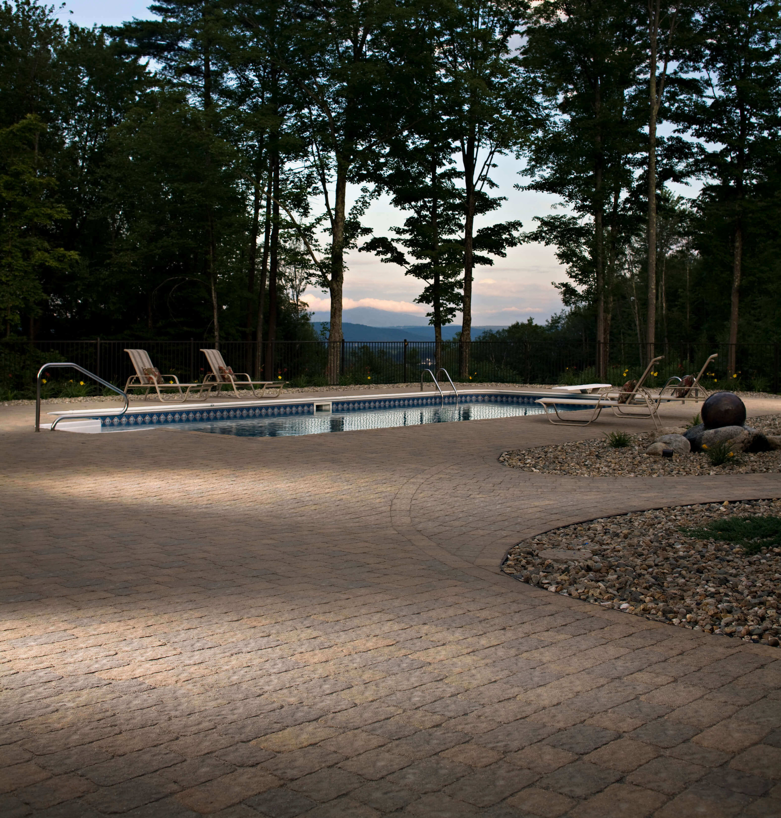 durable paver pool deck hardscape design idea Houston Texas