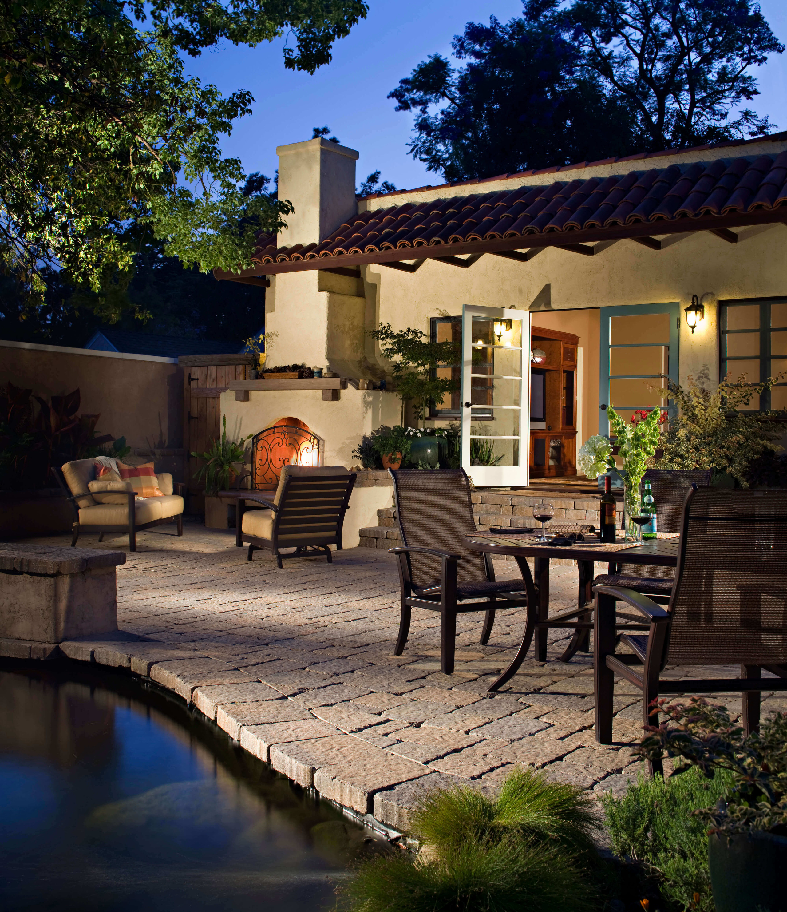 paver pool decking and patio hardscape design Austin Texas