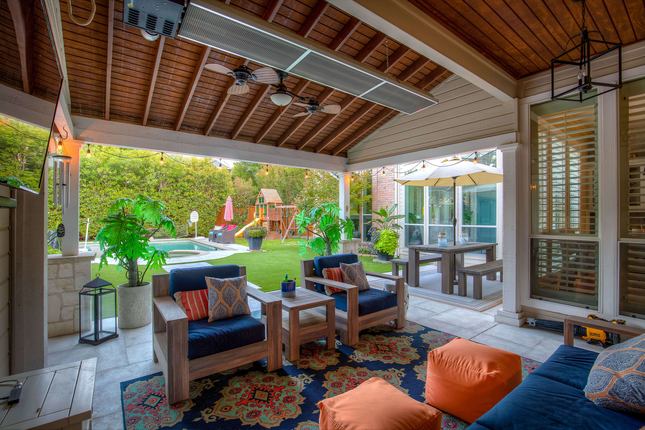 outdoor living room patio furniture dallas backyard makeover