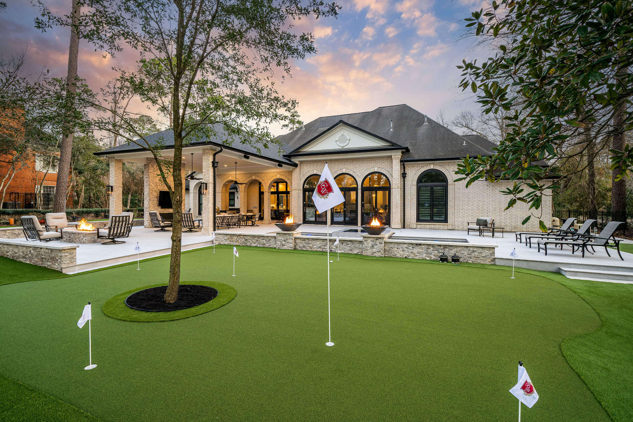 synthetic artificial grass turf putting green outdoor living