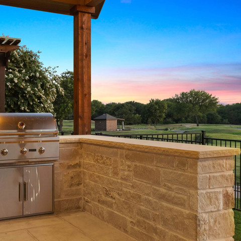 outdoor kitchen grill setup masonry design stone facade