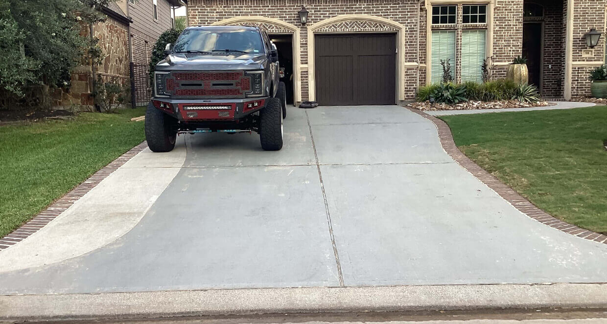 driveway concrete overlay remodel transformation design idea