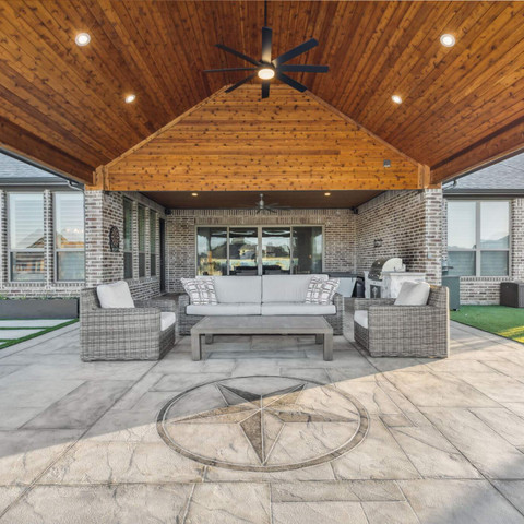 carvestone overlay decorative concrete patio pool deck