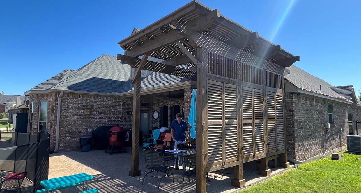 outdoor patio cover construction backyard makeover transformation