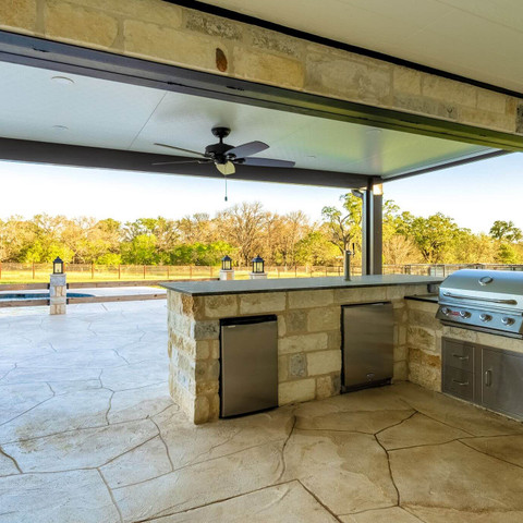 outdoor kitchen design backyard remodel texas