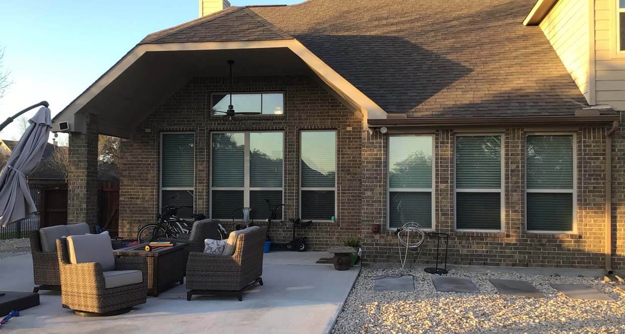 before after backyard transformation patio cover
