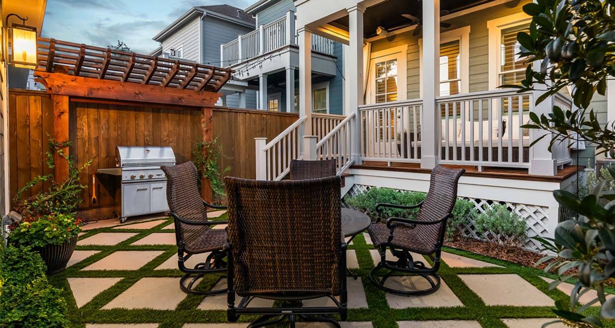 small backyard patio remodel turf outdoor living room