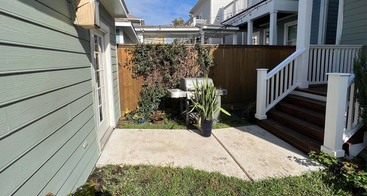 small backyard patio remodel turf outdoor living room