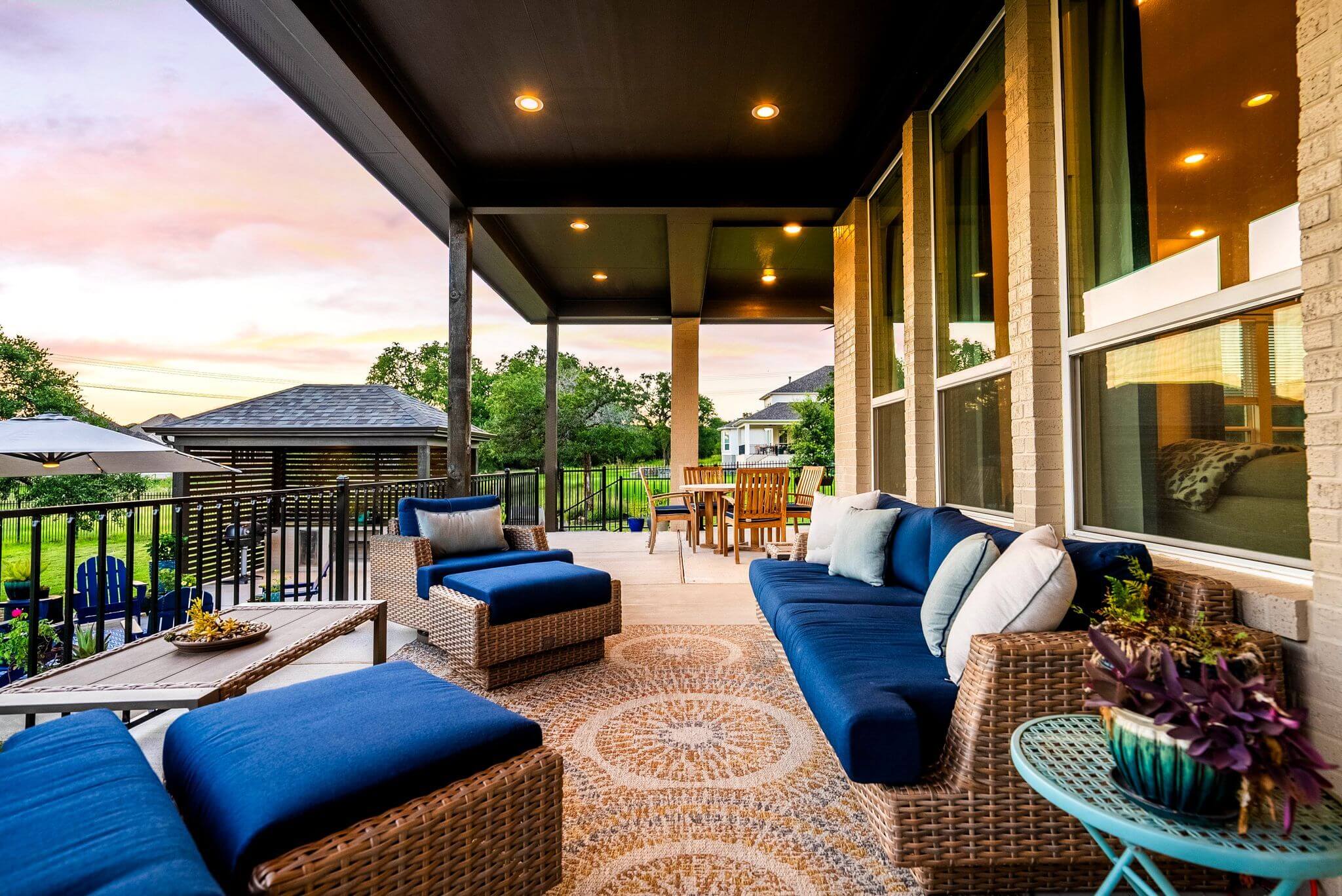 outdoor living room patio backyard seating area