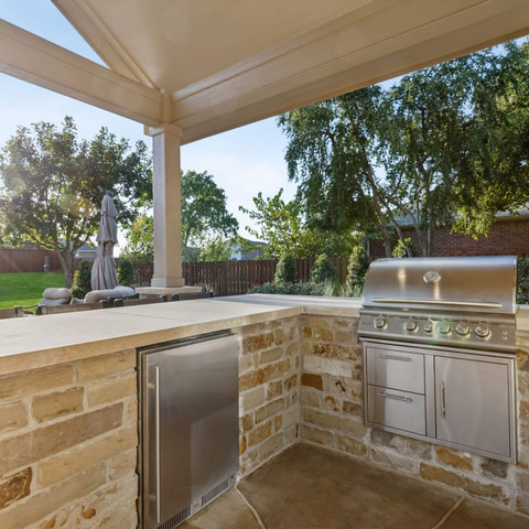 outdoor kitchen patio cover backyard remodel design idea