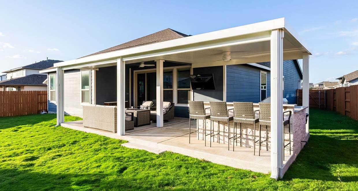 backyard patio cover makeover remodel