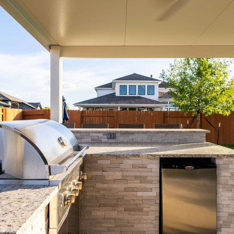 custom built outdoor kitchen backyard ideas patio