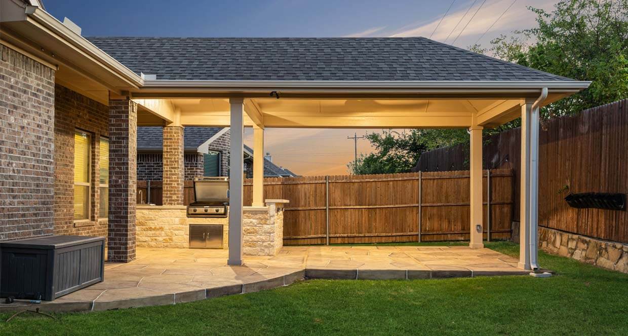 Patio cover shade structure transformation construction design idea