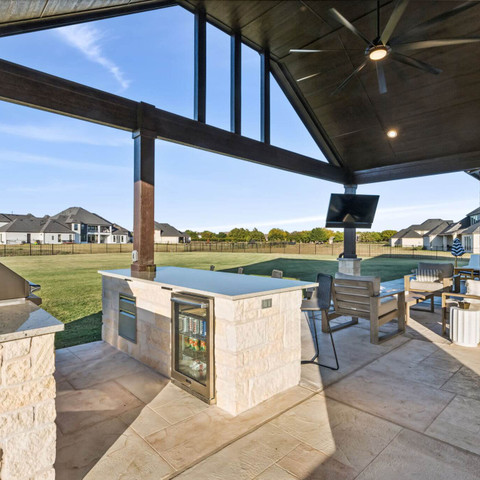 outdoor living room patio backyard vibes grilling kitchen