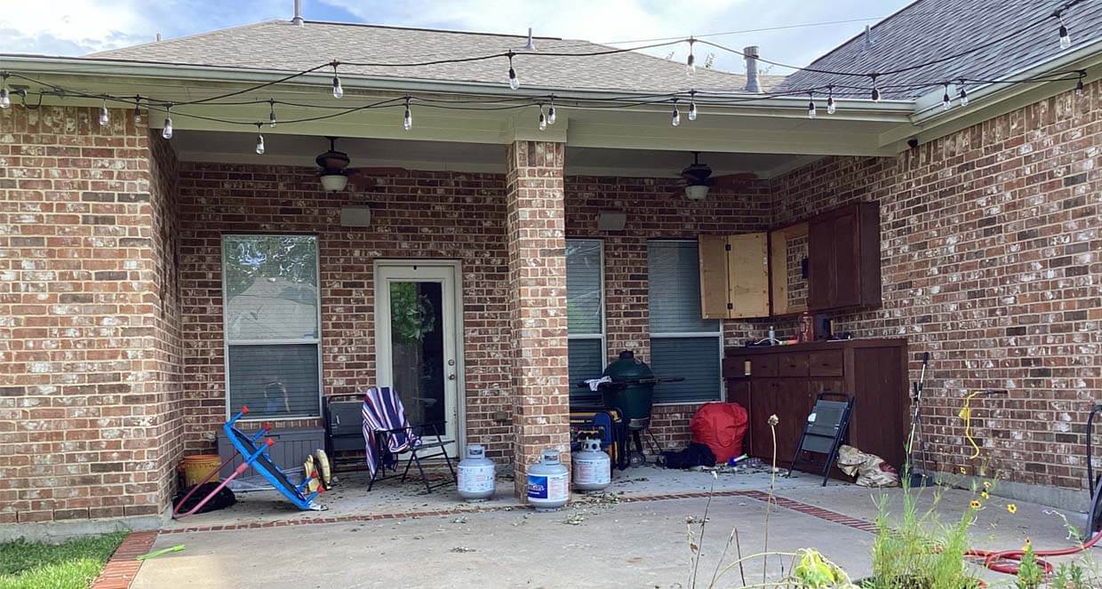 before and after backyard patio cover addition