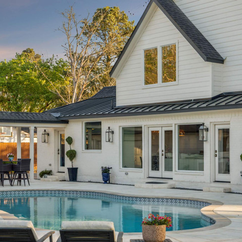 backyard pool remodel modern design