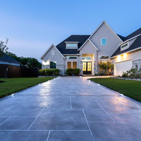 carvestone overlay decorative concrete driveway remodel