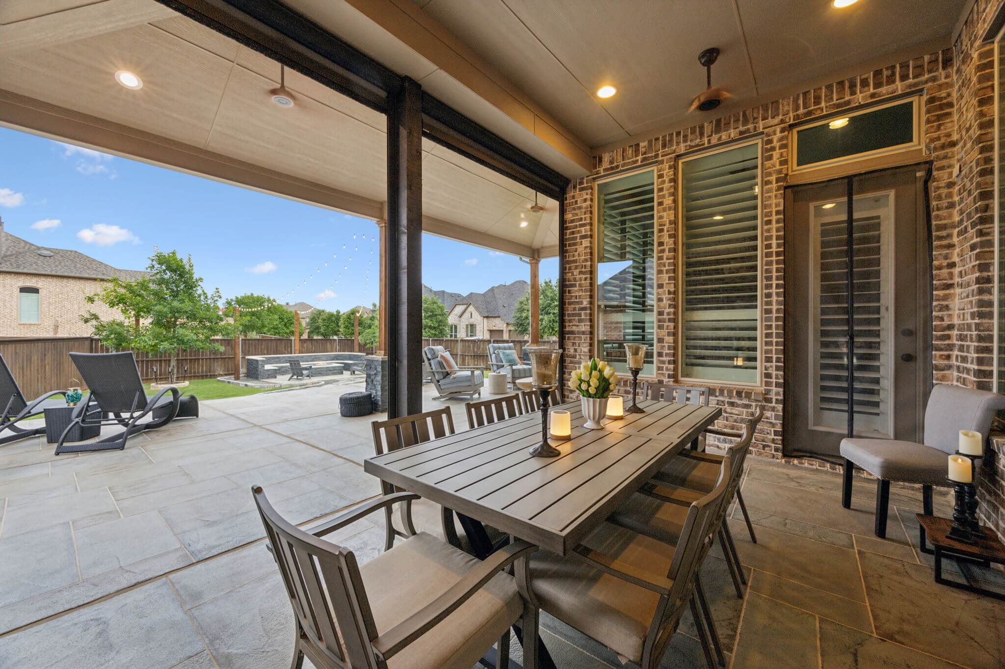 carvestone overlay patio patio cover and backyard renovation