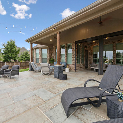 roman carvestone overlay decorative concrete patio