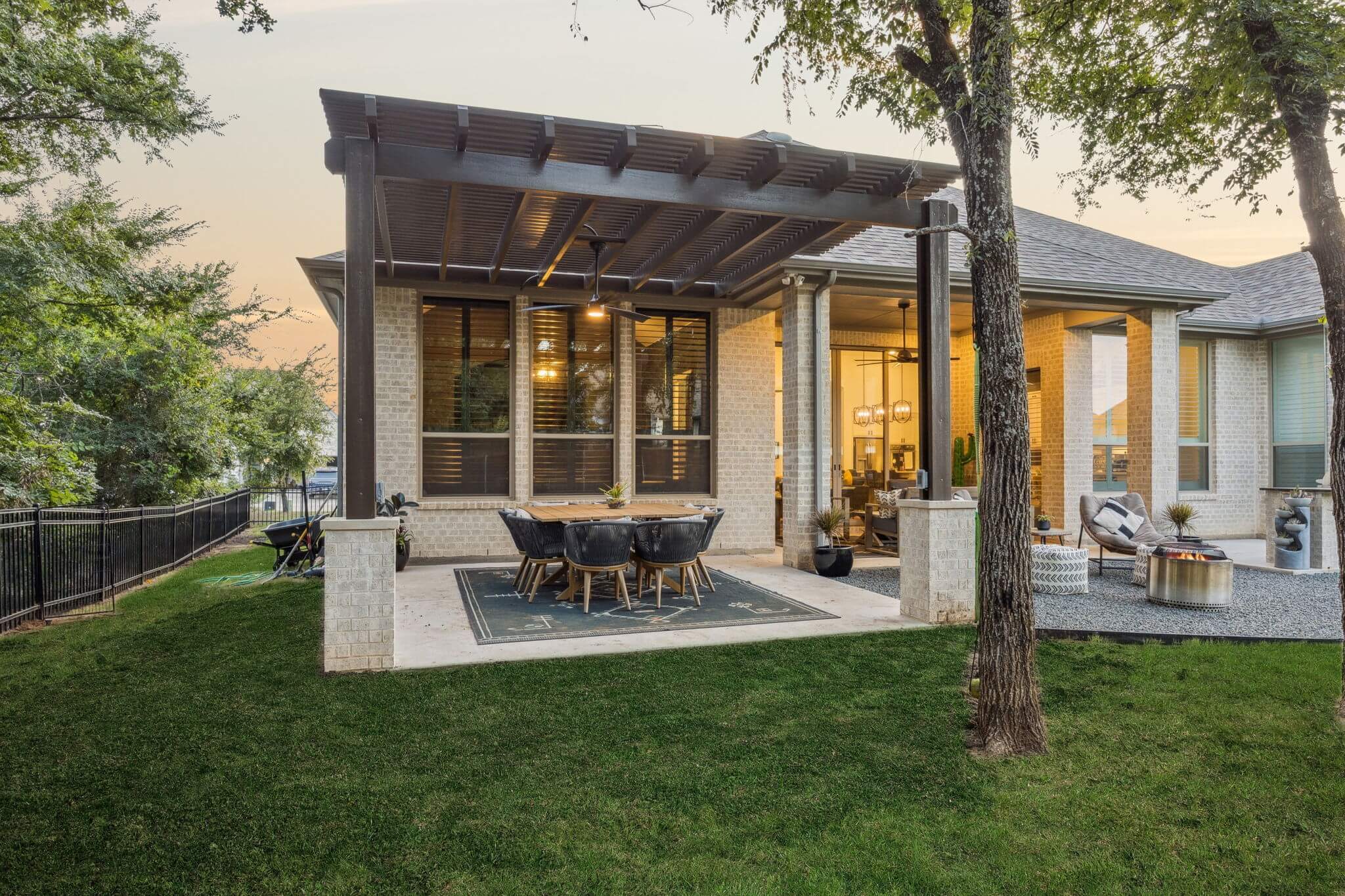 aluminum pergola concrete patio outdoor living