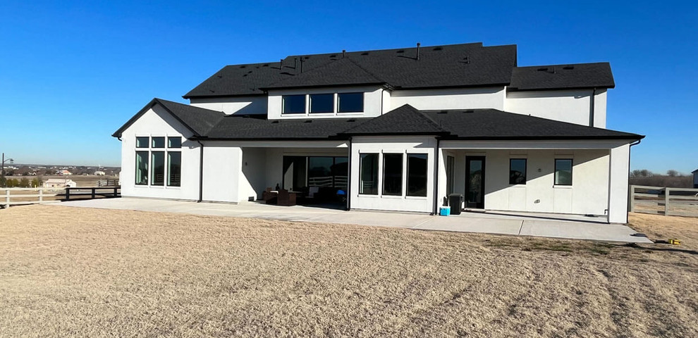 open gable patio cover outdoor kitchen paver patio