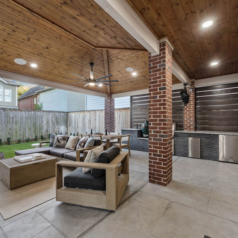 patio cover outdoor kitchen carvestone overlay patio outdoor living