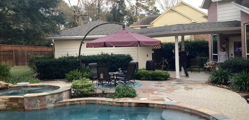 open gable patio cover outdoor kitchen carvestone patio overlay