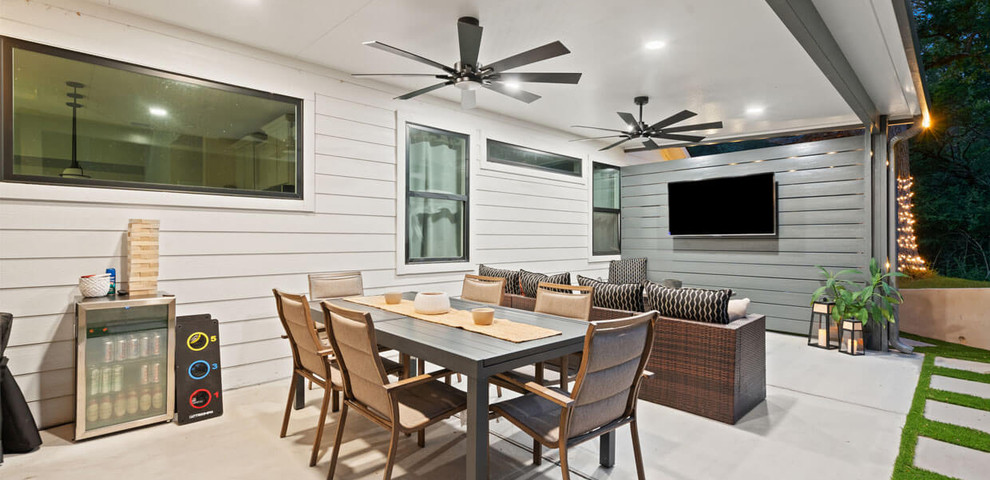 aluminum patio cover privacy wall concrete patio outdoor living