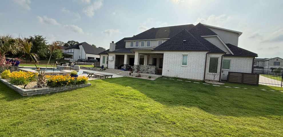 patio cover roman carvestone overlay patio and outdoor kitchen