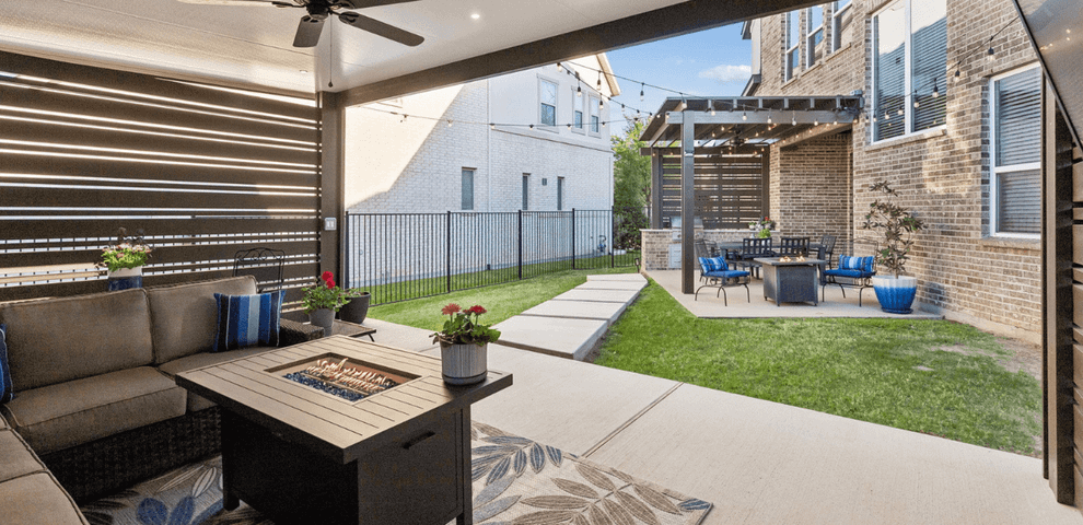 aluminum patio cover pergola and privacy wall outdoor living