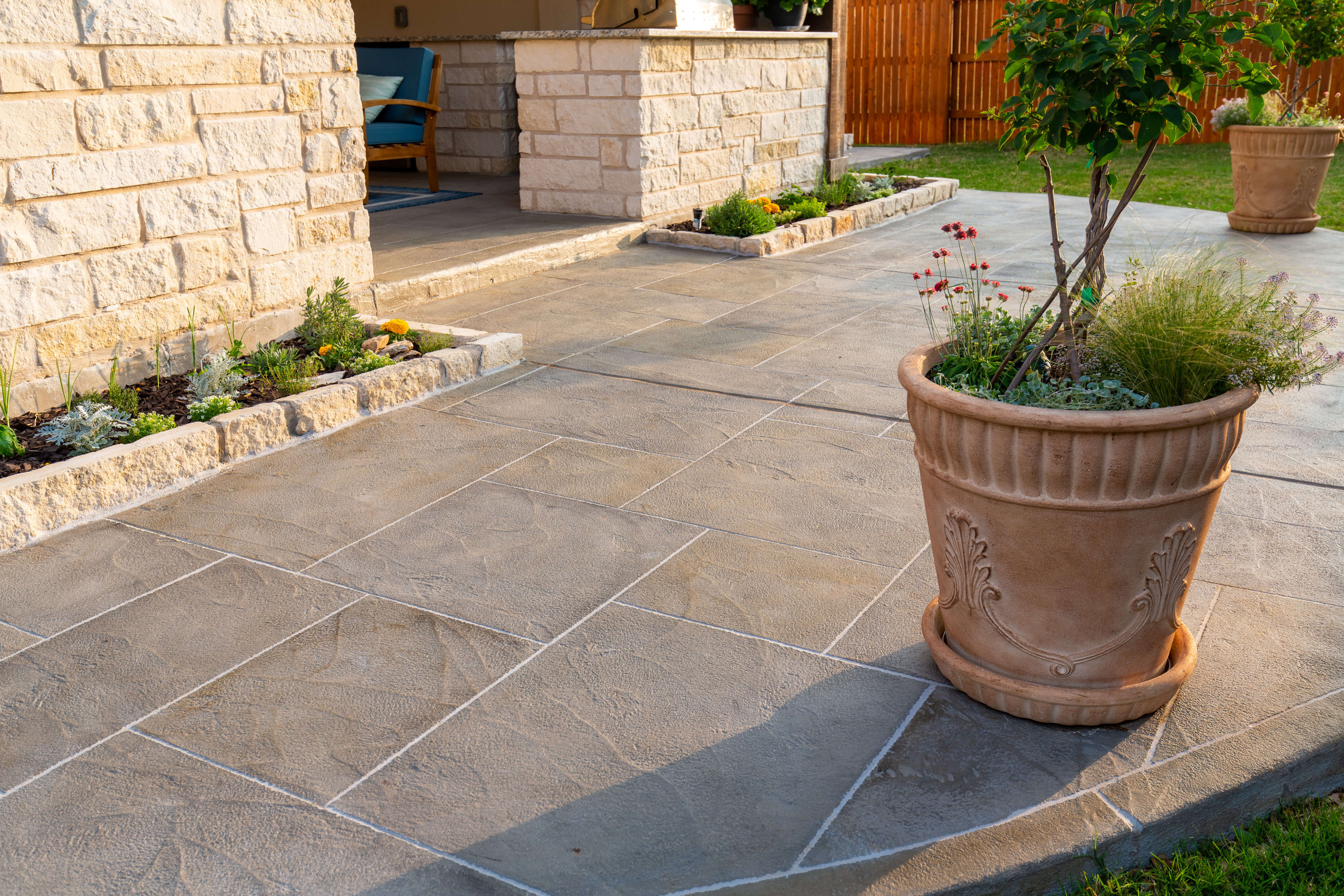 Outdoor flooring carvestone overlay Texas product design idea