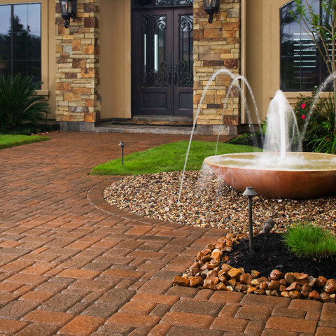 elegant durable enduring paver walkway and driveway