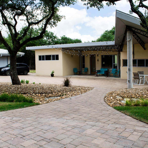 paver stone driveway hardscape solution in Austin Texas