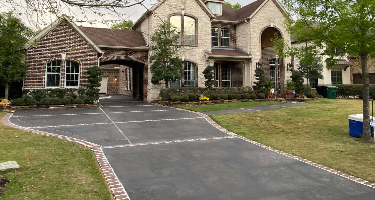 carvestone overlay on concrete driveway update transformation design idea