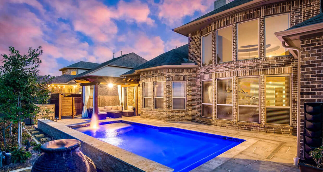 New pool construction build backyard oasis transformation