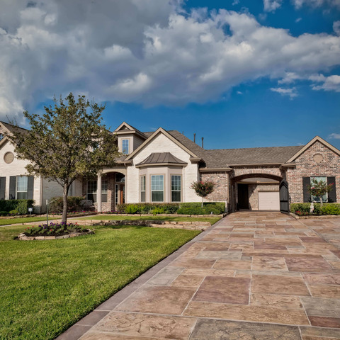 Driveway overlay product carvestone concrete custom design
