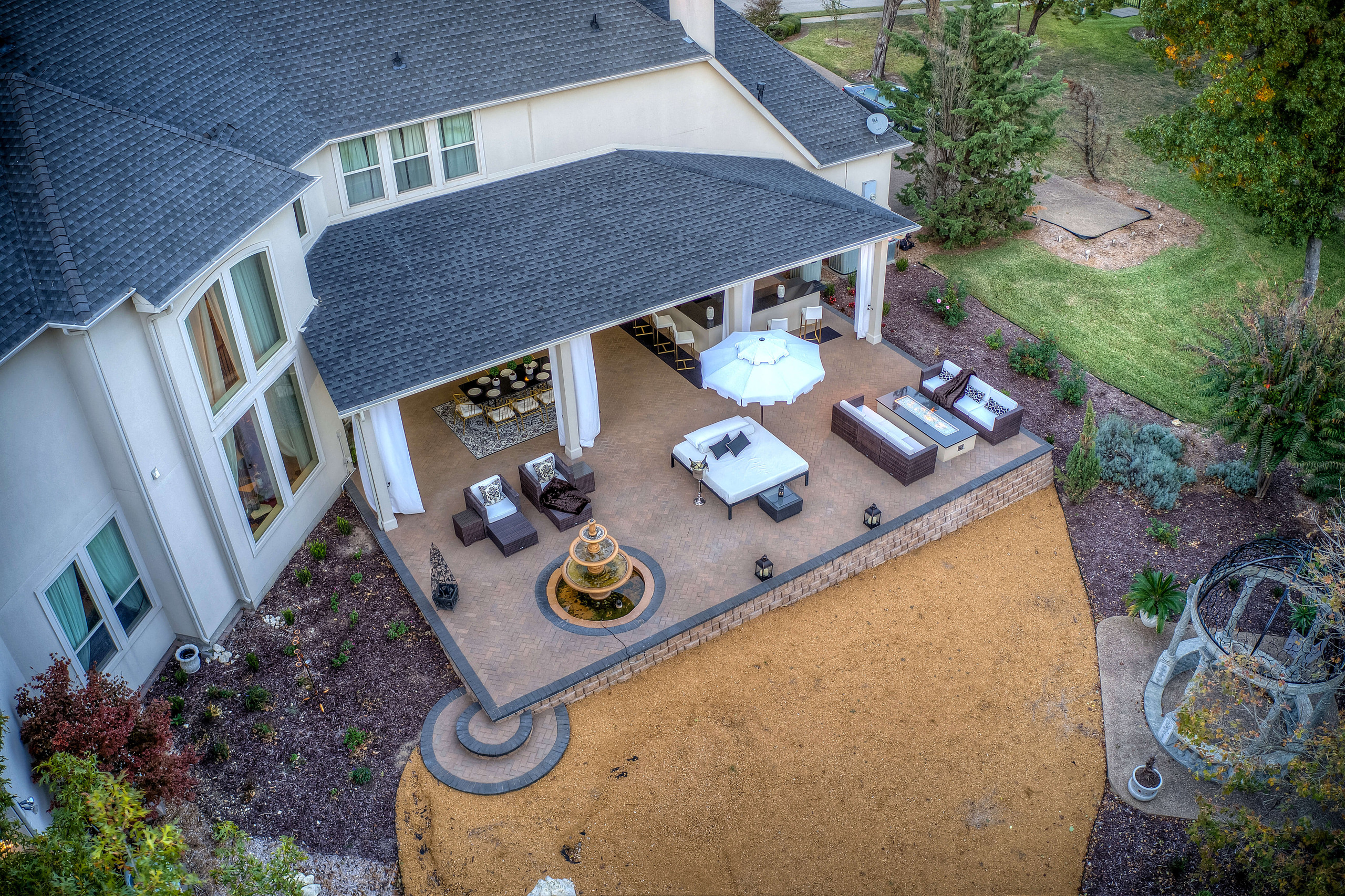 Spacious patio area and backyard vibes for entertaining