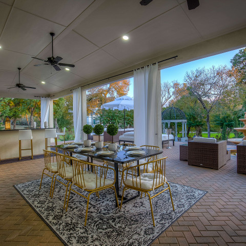 All season room for outdoor living on the patio