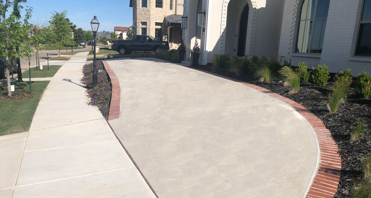 Driveway walkway transformation carvestone overlay design idea