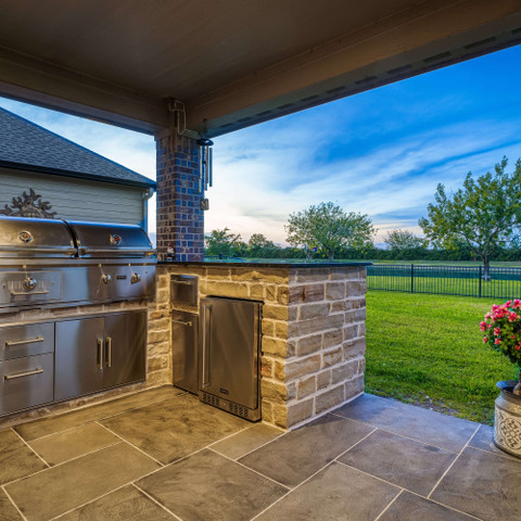 outdoor kitchen grill setup design idea Houston Texas