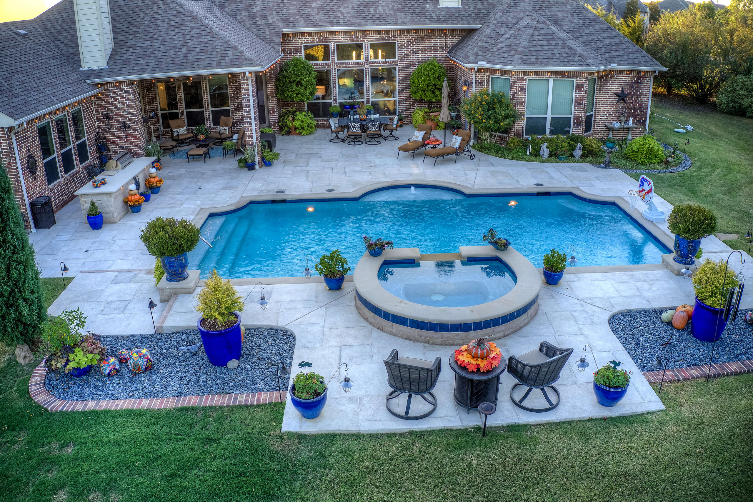 custom backyard retreat pool oasis dallas texas