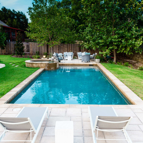 Poolside construction backyard retreat design idea