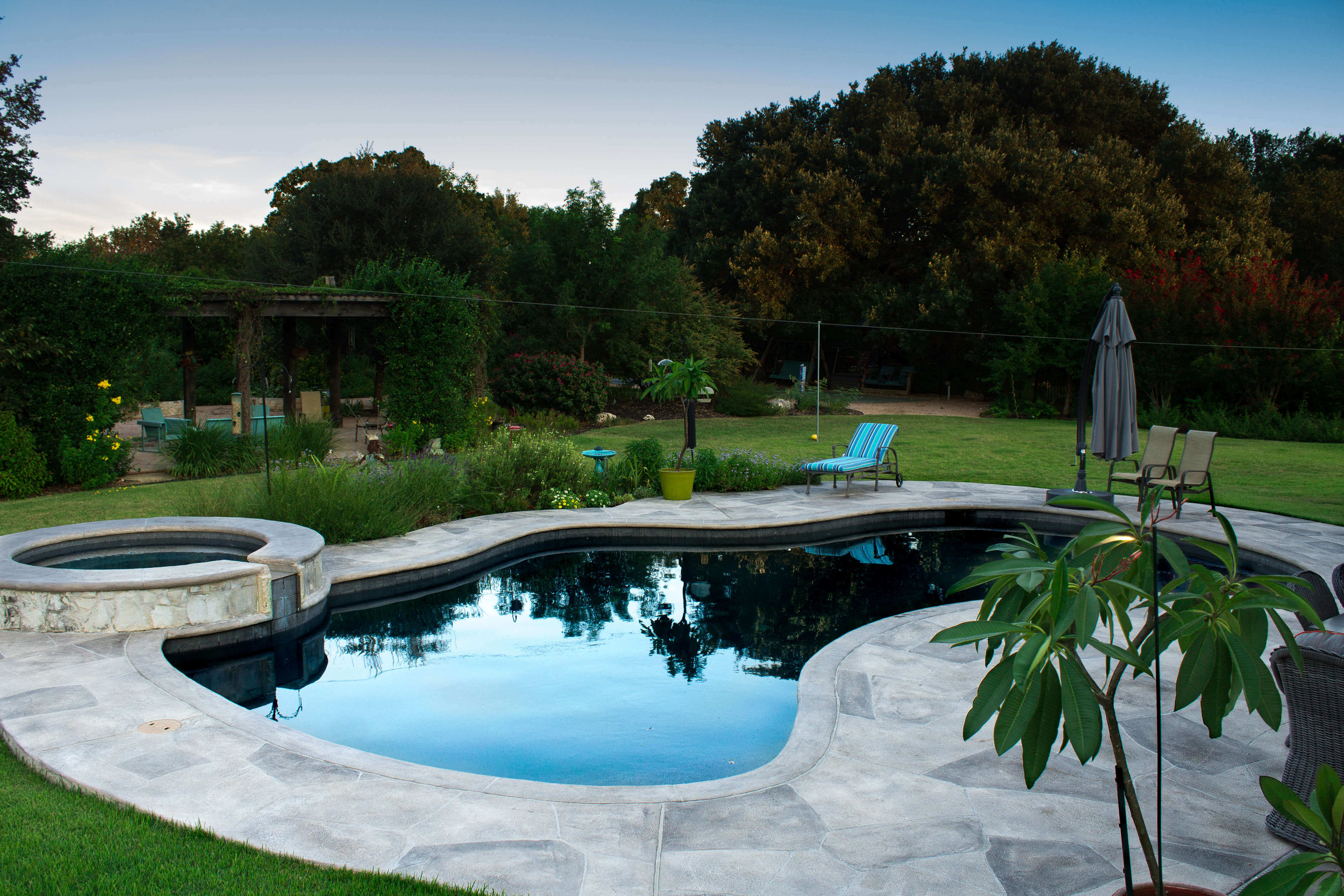 Freeform custom built inground pool San Antonio Texas