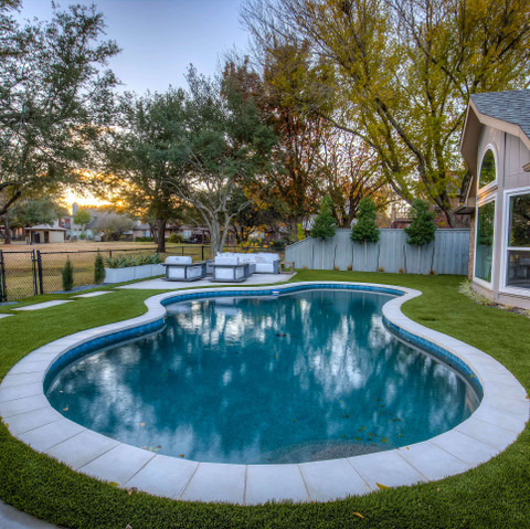 custom pool builder design remodel dallas texas backyard modern style