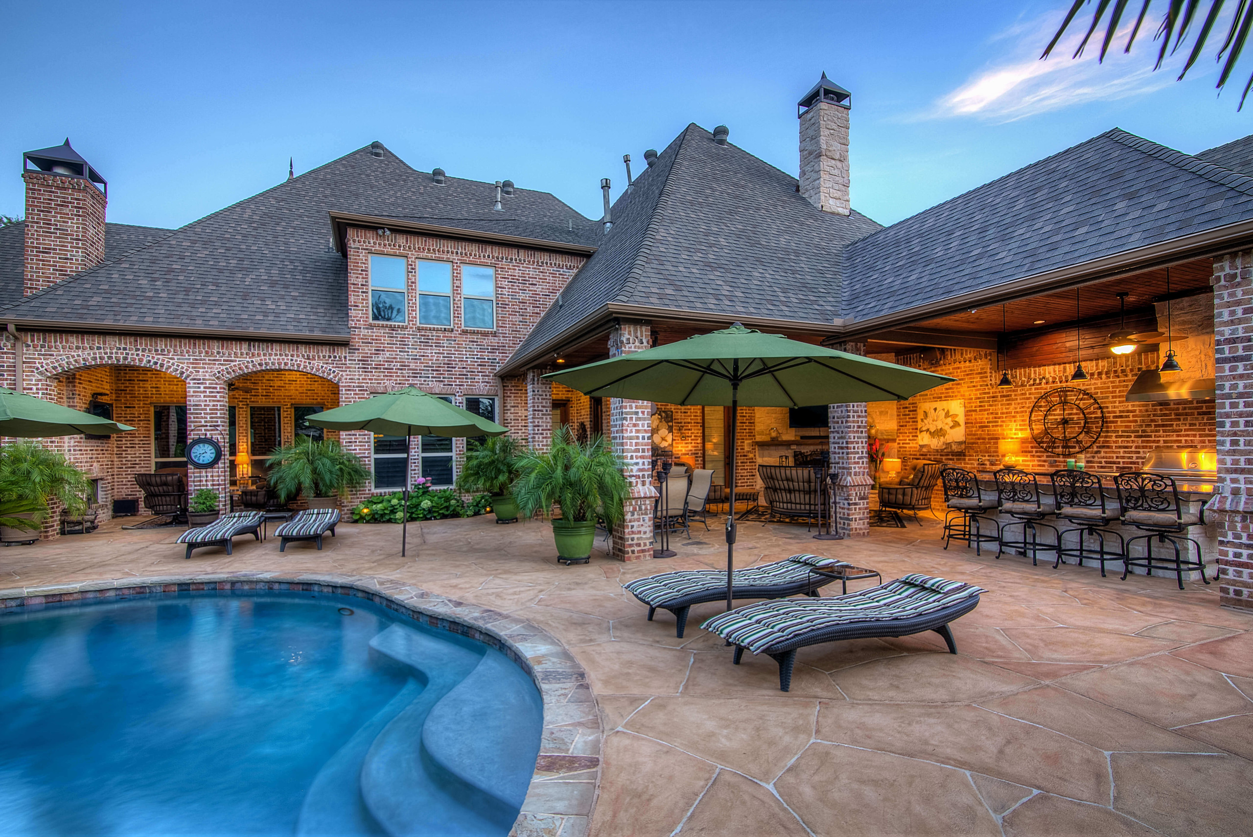 Dallas backyard patio carvestone concrete overlay Texas product