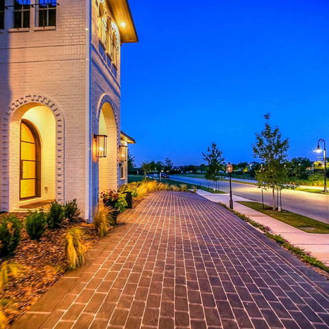 Custom carvestone overlay hand-carved brick design idea driveway