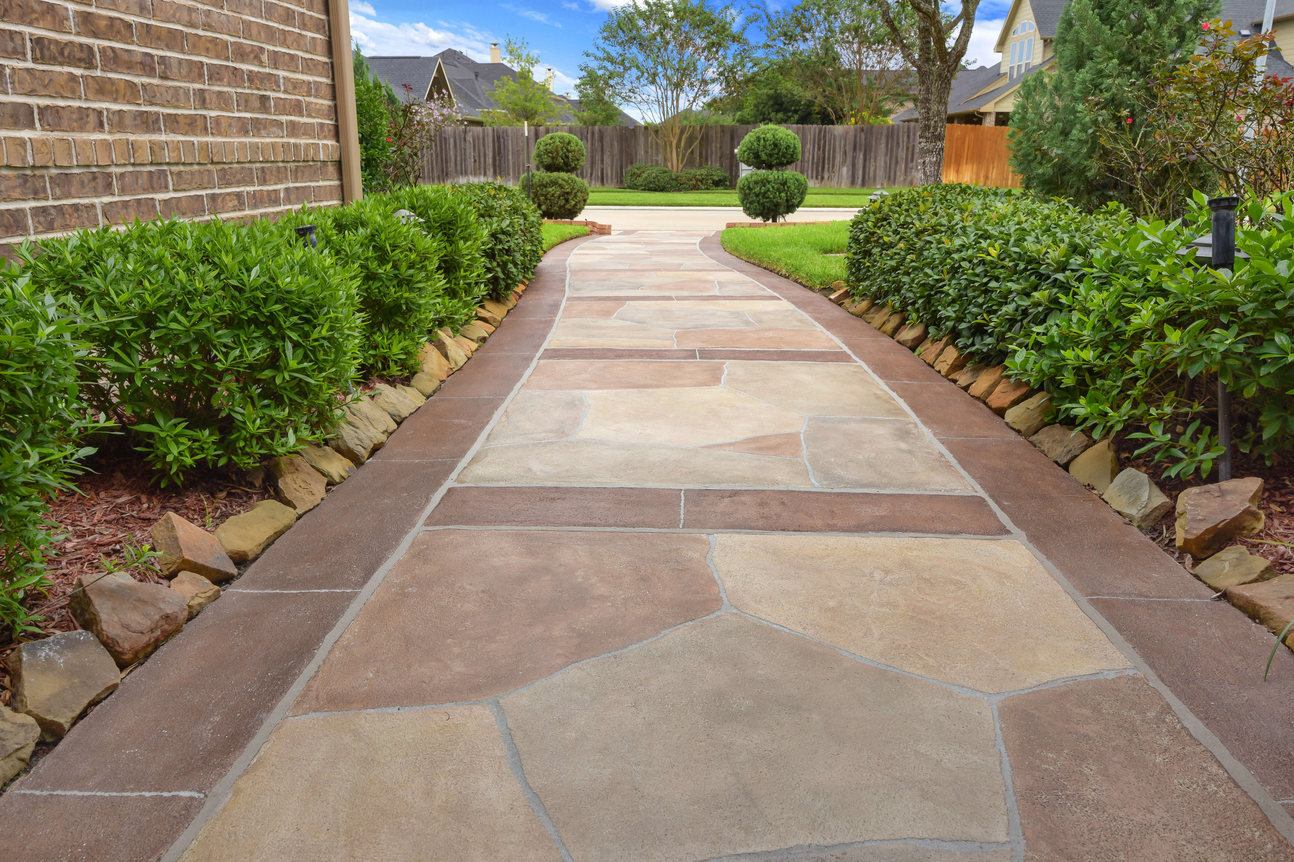 Carvestone overlay product flagstone design idea