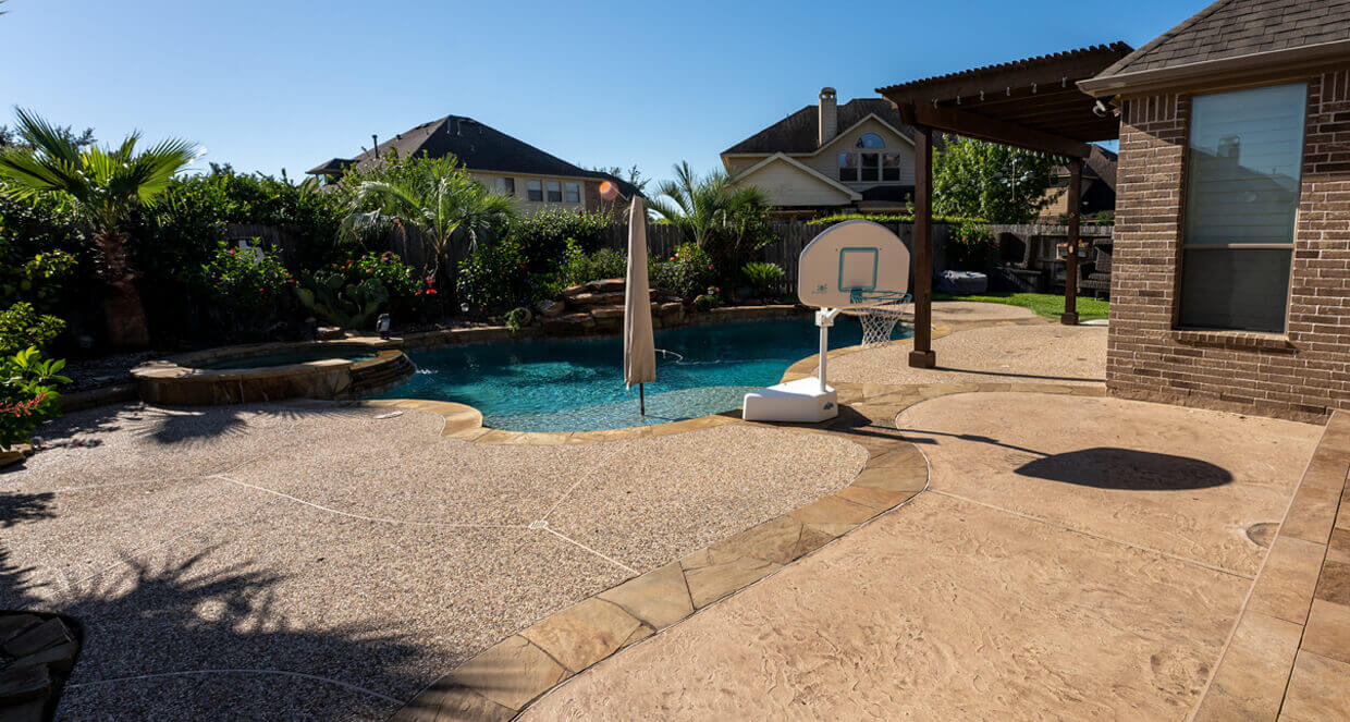 concrete pool deck update transformation hardscape makeover