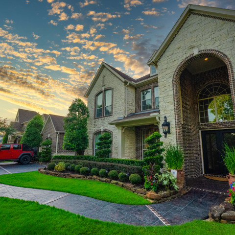 Walkway Carvestone overlay textured concrete Houston Texas hardscape